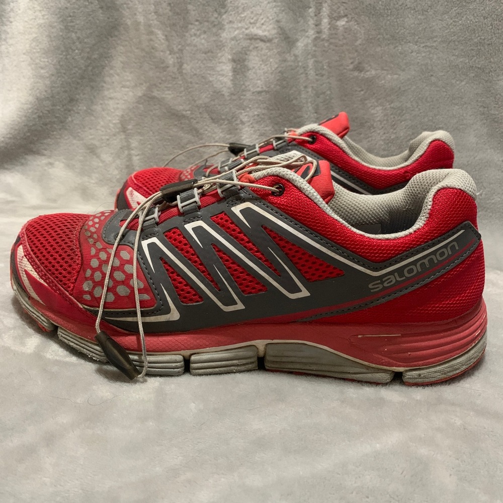 Salomon XR Crossmax Neutral Trail Running Shoes Red Grey Womens Size 10 Flaw